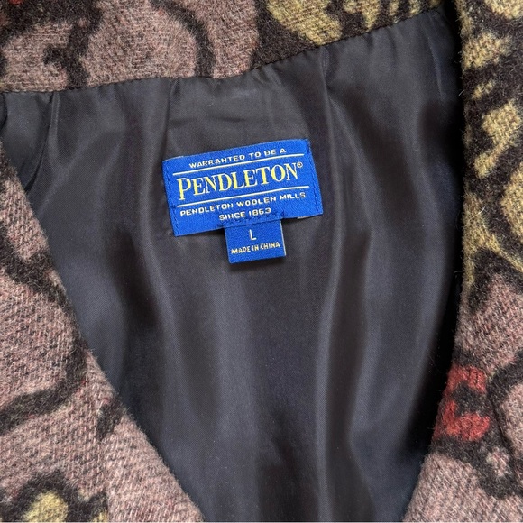 Pendleton Blazer Jacket Wool Blend Floral L Large - Picture 4 of 6